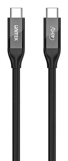 UTK UNITEK C14100ABK01-2M USB-kabel USB4 Gen 2x2 USB C 40 Gbit/s 240 W Zwart-0