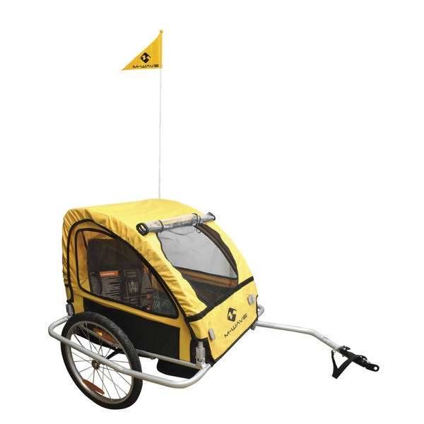 Kinderaanhanger / bagageaanhangwagen M-Wave Kids Ride Easy met stalen frame-0
