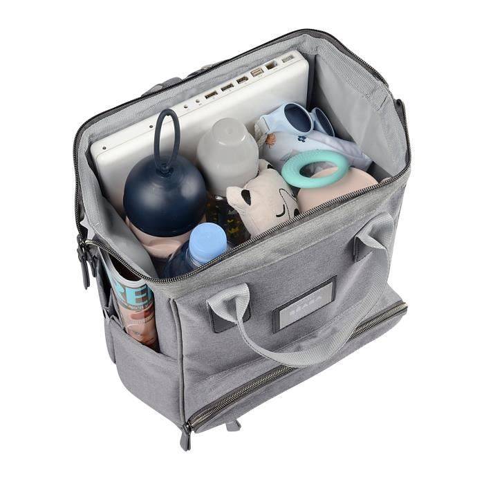 BEABA Wellington Baby Rugzak Grote Capaciteit Grijs-2