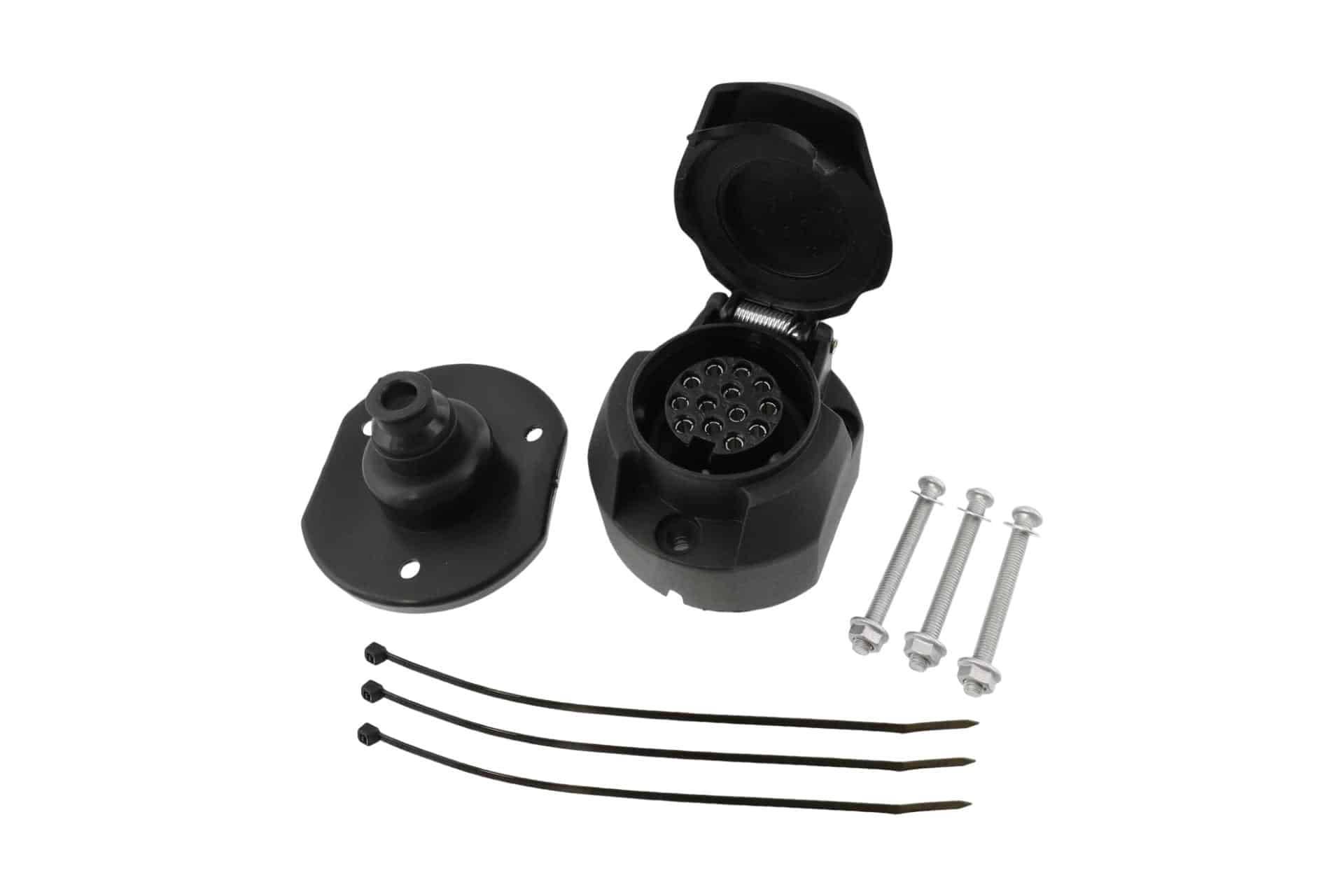 13 polige stekkerdoos auto met mistlamp uitschakeling | 12V | Inclusief montageset-0