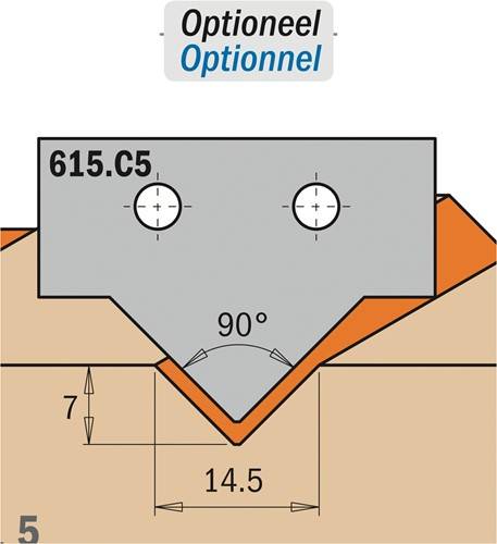 CMT Profielmes voor profielfrees type C5-0
