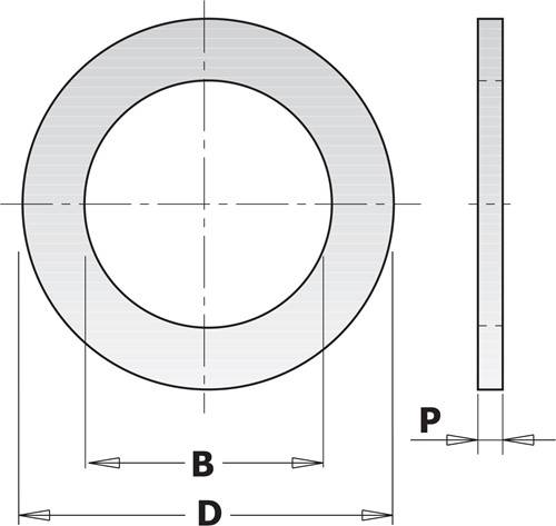 CMT Reductiering voor zaagblad van asgat 30 naar 16mm, CMT-0