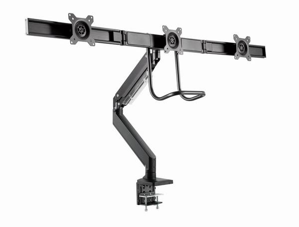 Gembird MA-DA3-03 monitorbeugel/standaard 68,6 cm (27") Bureau Zwart