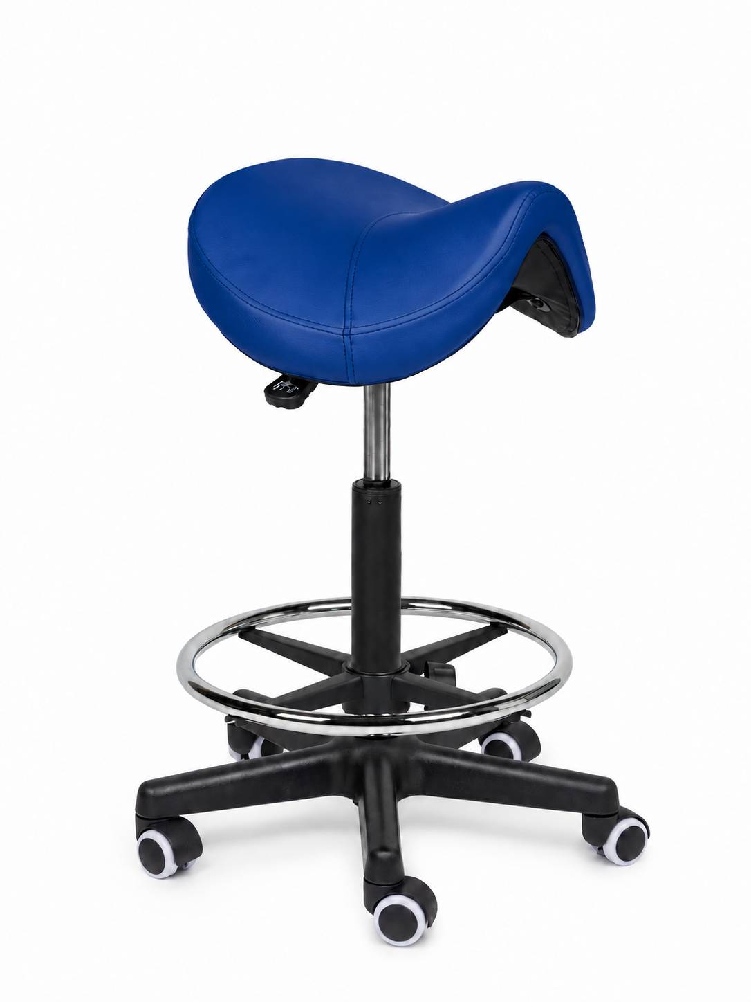 Ergonomische Zadelkruk Comfort Blauw op Wielen-0