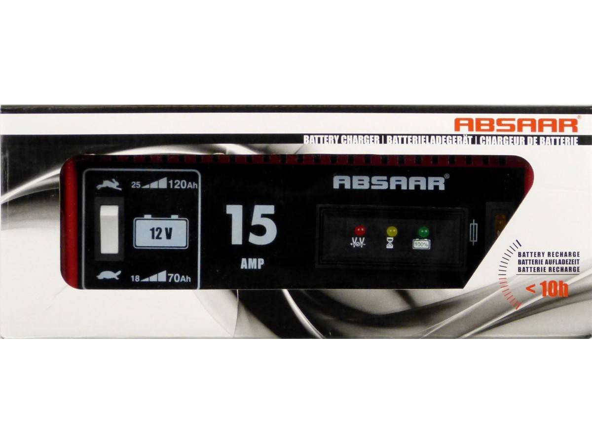 Absaar acculader 12V 15A-0