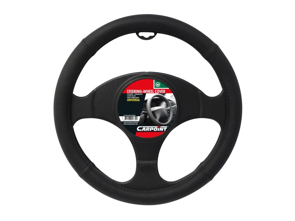 Carpoint Stuurhoes Leer Zwart-0