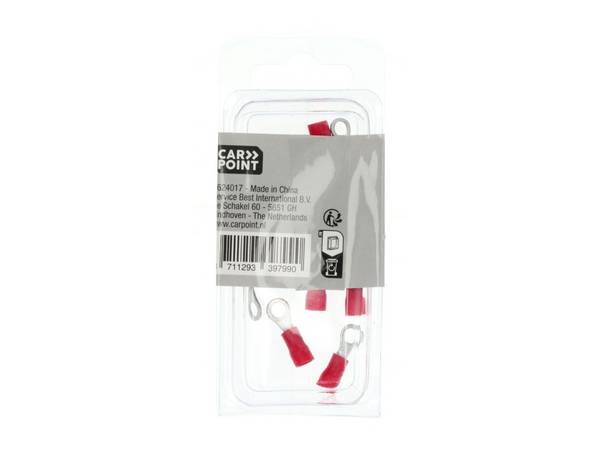 Carpoint Ringkabelschoen 535 Rood M4 10 Stuks