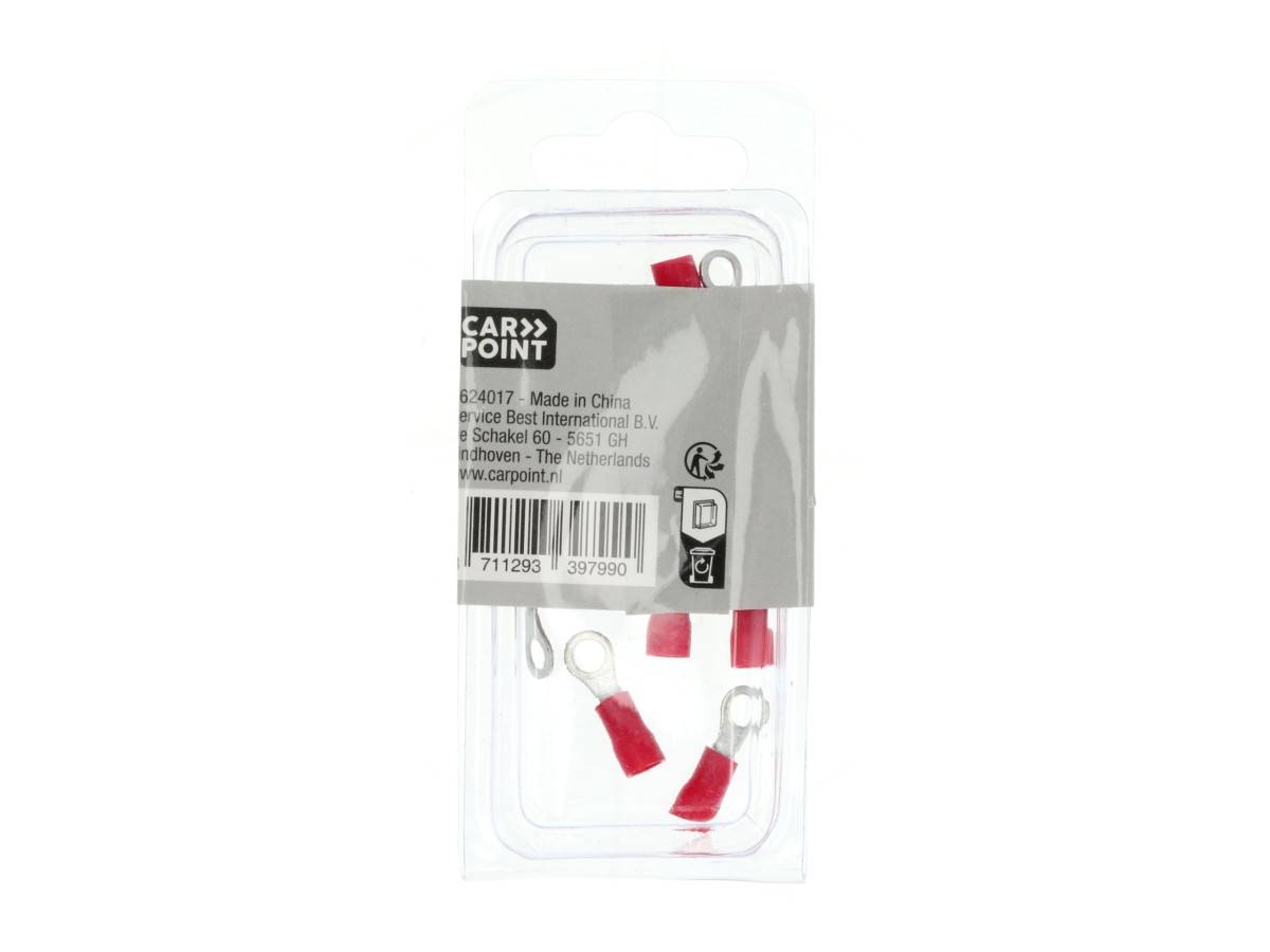 Carpoint Ringkabelschoen 535 Rood M4 10 Stuks-0