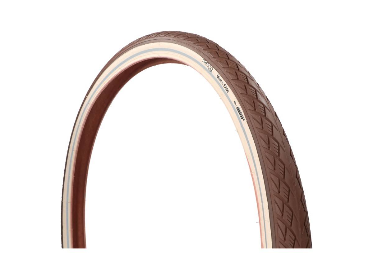 Dresco Anti-Lek Buitenband Metro Elite 28 x 1.75 (47-622) Reflectie Bruin/Creme-0