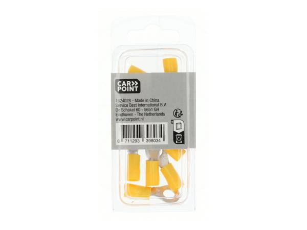 Carpoint Ringkabelschoen 676 Geel M6 10 Stuks
