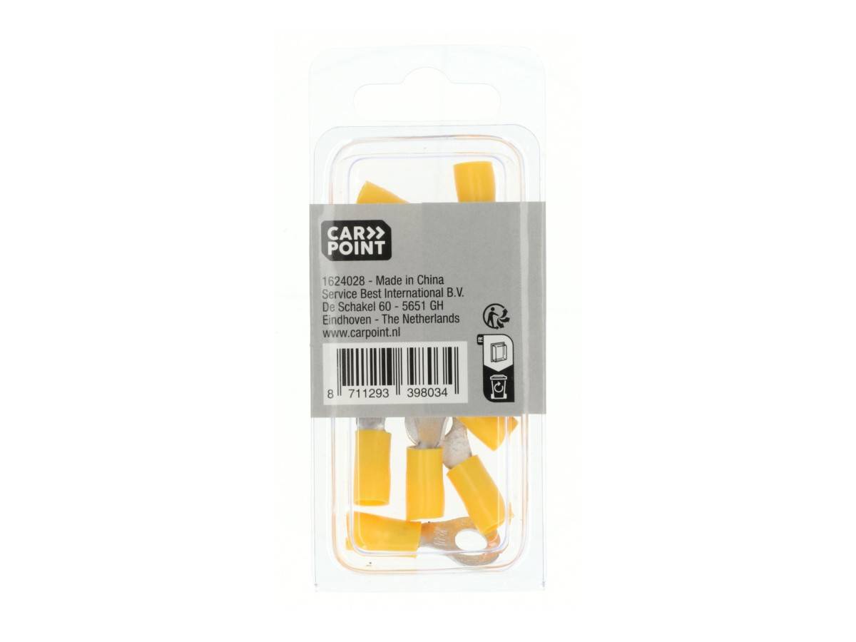 Carpoint Ringkabelschoen 676 Geel M6 10 Stuks-0
