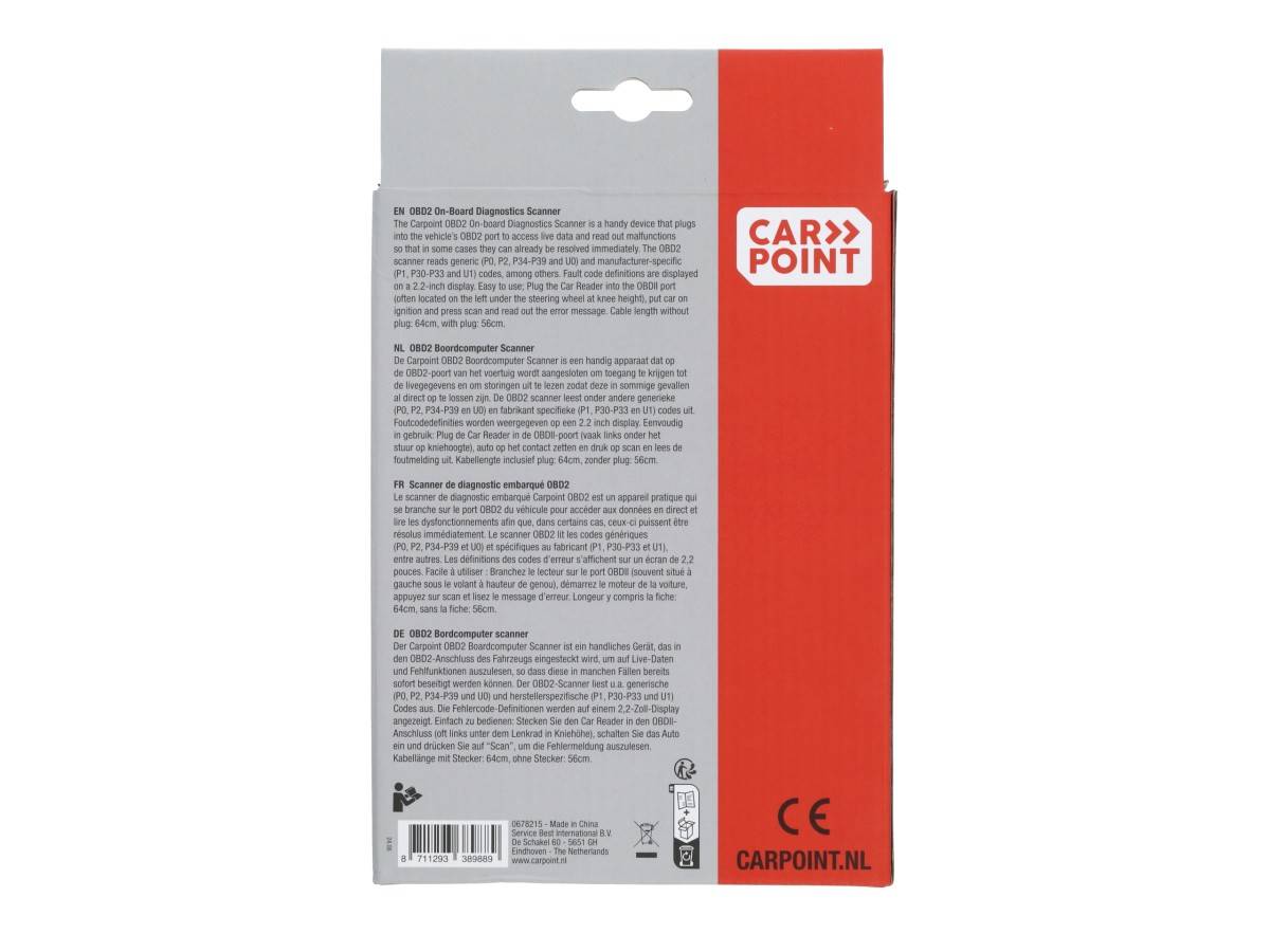 Carpoint OBD2 Boordcomputer Scanner-0