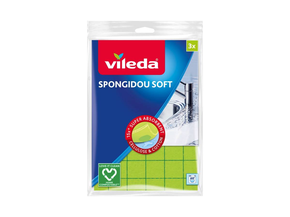 Vileda Spongidou Groen 3 Stuks-0