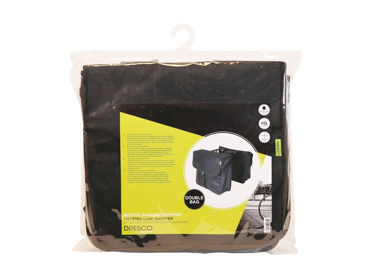 Dresco Dubbele Fietstas Luxe Shopper 40 Liter-0