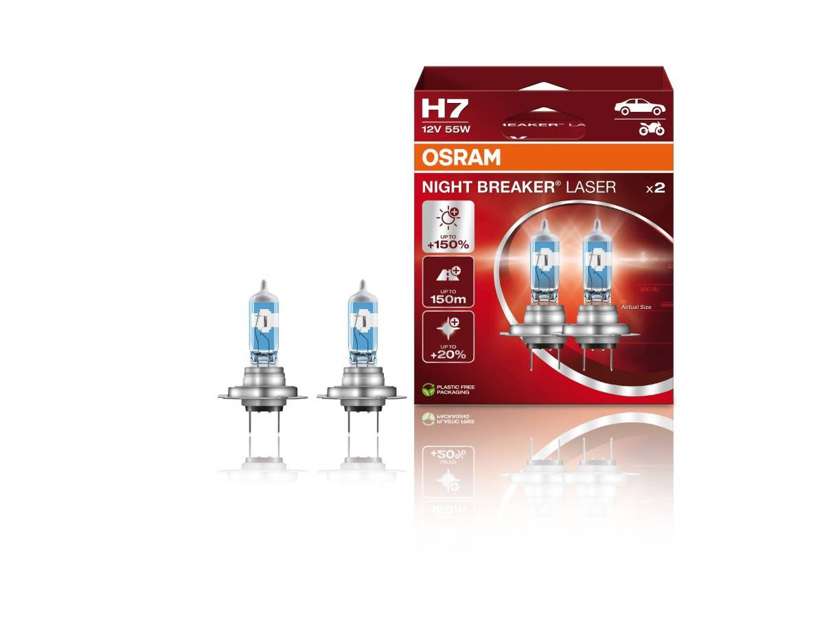 Osram Night Breaker Laser Autolampen H7 12V 55W 2 Stuks-0