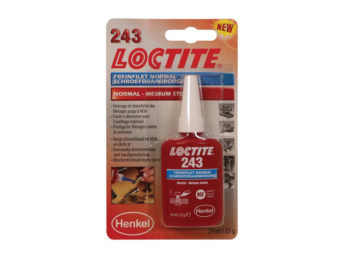 Loctite 243 Borgmiddel medium blauw 24ml-0