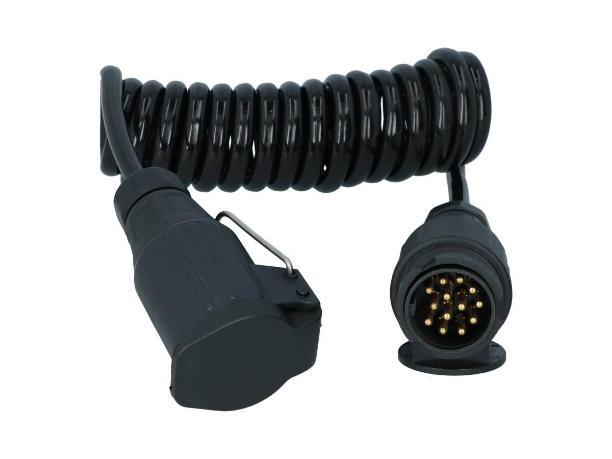 Carpoint Spiraal Trailer Kabel 13p-13p Stekker/Doos-0
