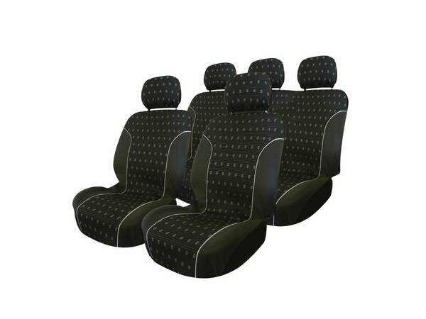 Carpoint Stoelhoesset Charcoal 9 Delig Zwart