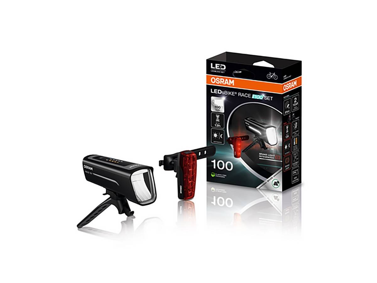 Osram LEDs Bike Race verlichtingsset & remlichtfunctie 100 LUX Oplaadbaar-0