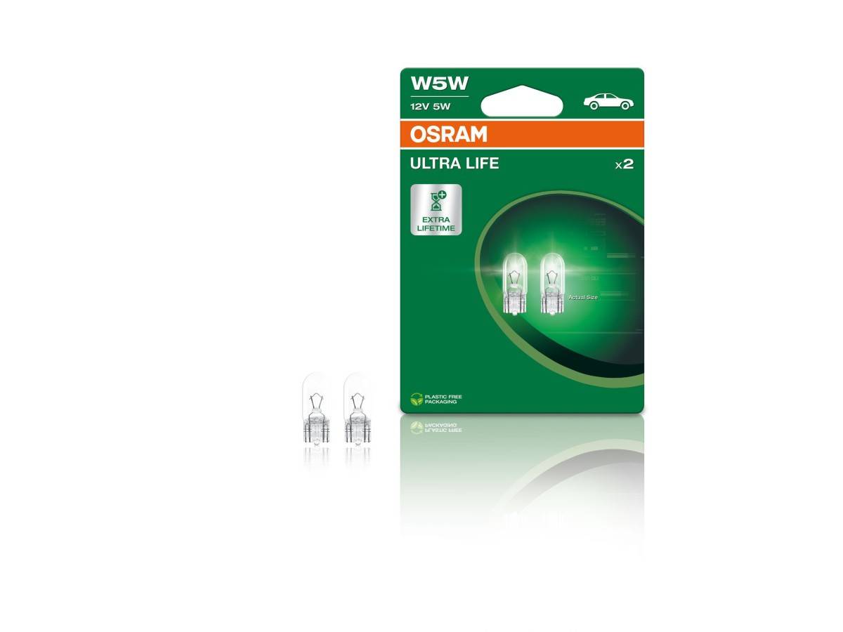 Osram Ultra Life Autolampen W5W 12V 5W 2 Stuks-0