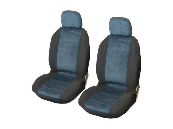 Carpoint Stoelhoesset Voor Denver 4 Delig Zwart/Blauw