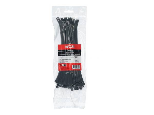Womi Kabelbinders 200x3.6mm zwart 100 stuks