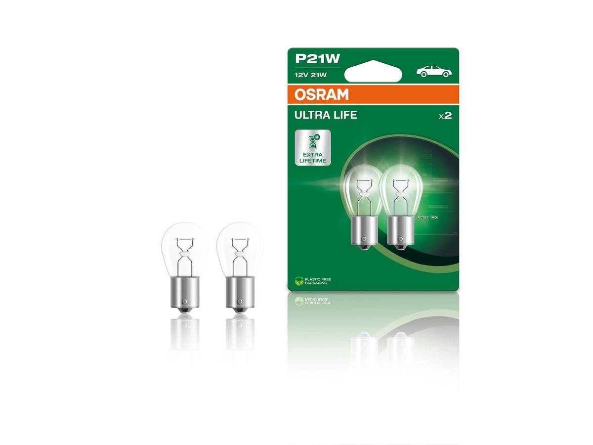 Osram Ultra Life Autolampen P21W 12V 21W 2 Stuks-0