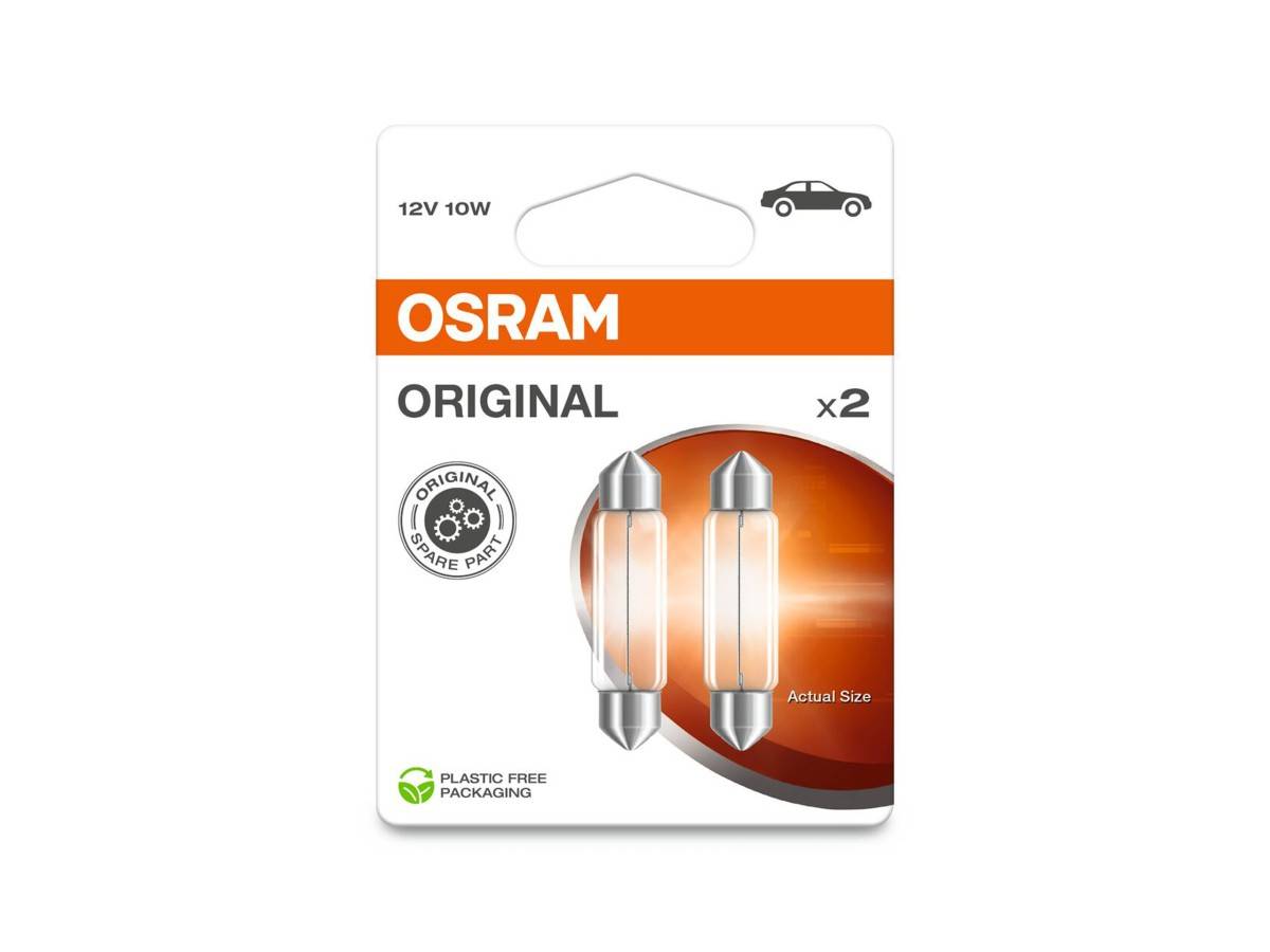 Osram Original Line Autolampen C10W T10,5x43 Festoon 12V 2 Stuks-0