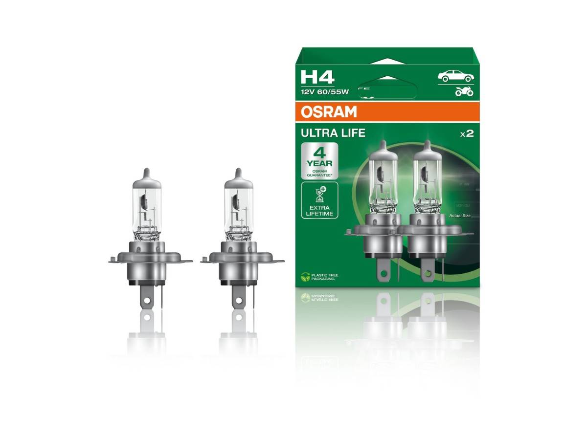 Osram Ultra Life Autolampen H4 12V 60/55W 2 Stuks-0