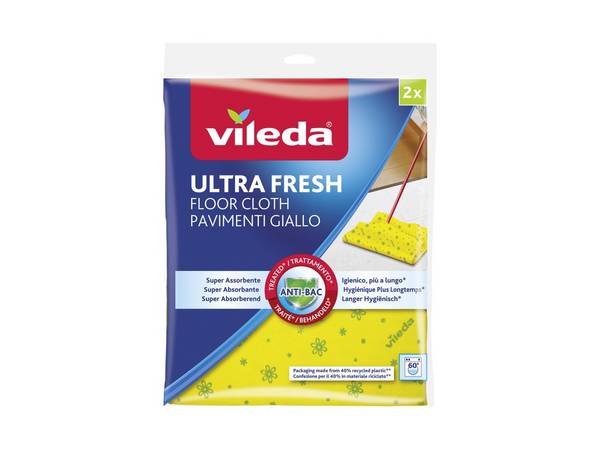 Vileda Gele Dweil Ultra Fresh 3D 2 Stuks