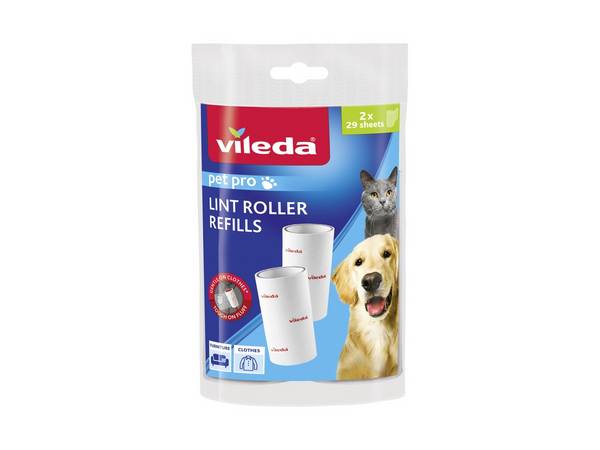 Vileda Pet Pro Kleefborstel Vervangingrollen 2 Stuks