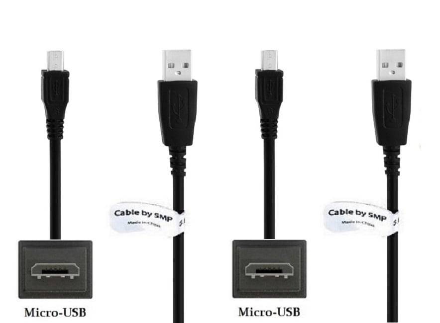 2 stuks OneOne 1,8m Micro USB kabel. Stevige laadkabel. Oplaadkabel snoer past op past op Garmin navigatie NuLink 1695-0