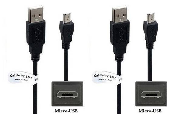 2 stuks OneOne 0,8m Micro USB kabel. Stevige laadkabel. Oplaadkabel snoer past op past op Garmin navigatie Edge 520, 520