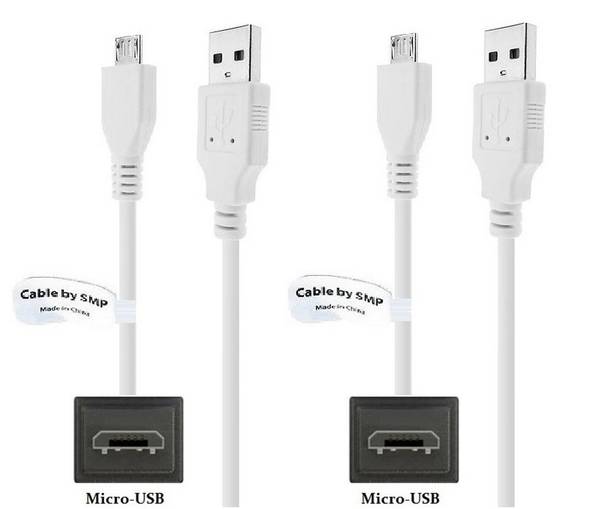 2 stuks OneOne 1,2m Micro USB kabel. Stevige laadkabel. Oplaadkabel snoer past op past op JBL Trip, Free X, C45BT,
