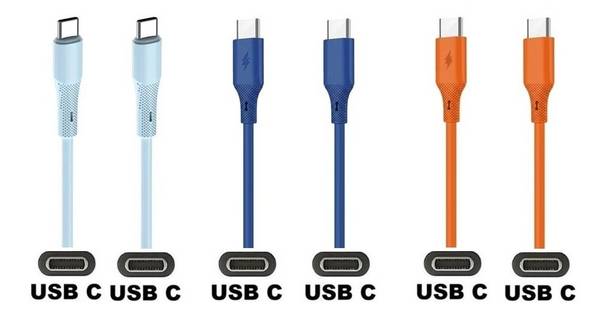 3 stuks USB C naar USB C kabel. 1,0m laadkabel. Oplaadkabel past op Universeel Microsoft, LG, Lenovo, HTC, Honor,