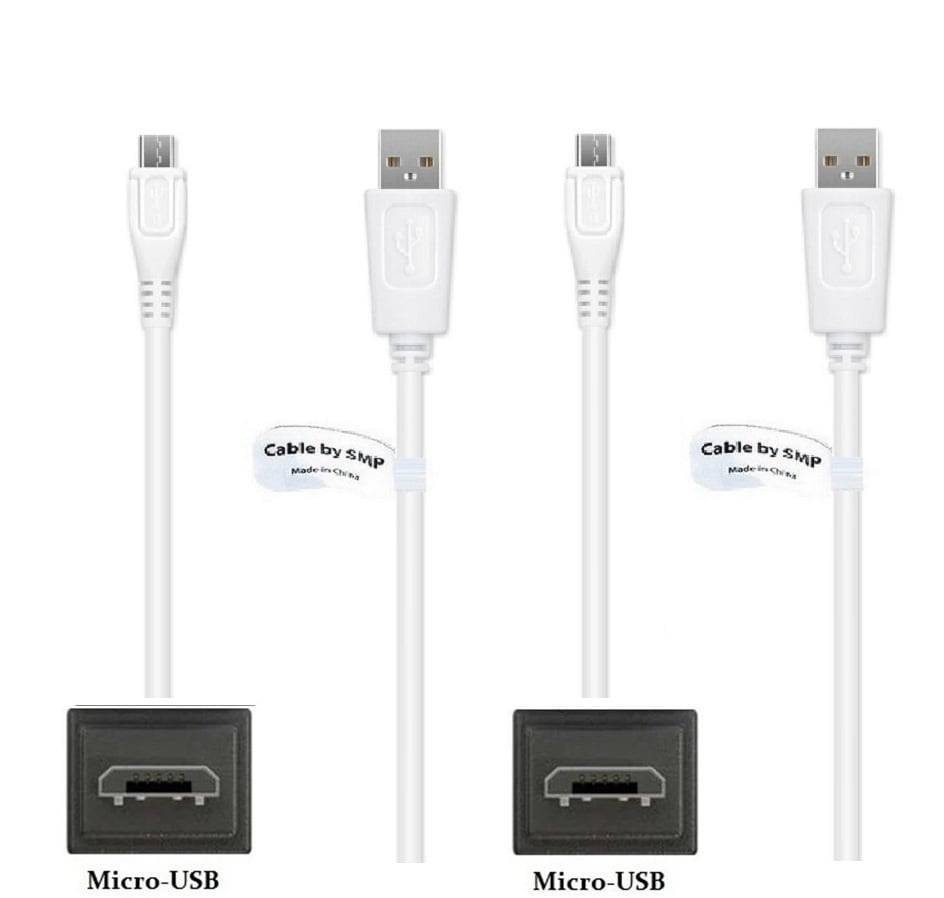 2 stuks OneOne 1,0m Micro USB kabel. Standaard laadkabel. Oplaadkabel snoer past op past op JBL Tune 110BT, Tune 120TWS,-0