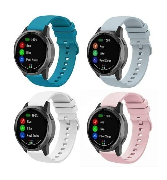 OneOne 4 Stuks Smartwatch bandjes 22mm universeel in trendy kleuren. Voor bijna alle merken smart horloges. Handige-0