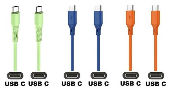 3 stuks USB C naar USB C kabel. 1,0m laadkabel. Oplaadkabel past op Universeel Sennheiser, Sigma, SKULLCANDY, TomTom,