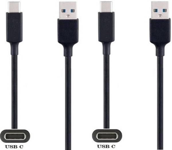 2 stuks OneOne 0,5m USB C kabel. Handige extra korte laadkabel. Oplaadkabel snoer past op Universeel Microsoft, LG,