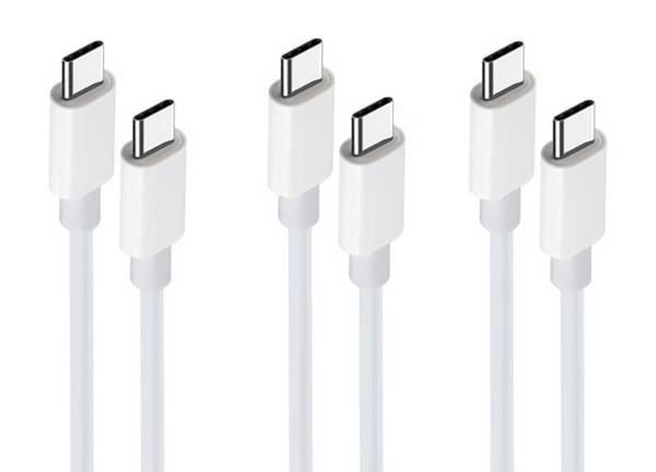 3 stuks OneOne 2,0m oplaadkabel. Sterke USB C naar C kabel. Stevig laadkabel snoer past op Google Pixel 1, 2, 2XL, 3,