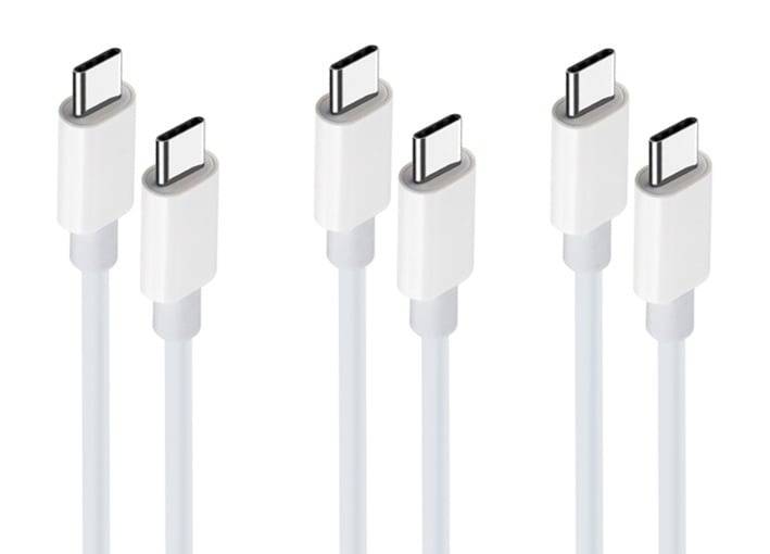 3 stuks OneOne 2,0m oplaadkabel. Sterke USB C naar C kabel. Stevig laadkabel snoer past op Google Pixel 1, 2, 2XL, 3,-0