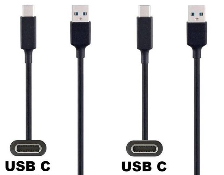 2 stuks OneOne 0,8m USB C kabel. Handige extra korte laadkabel. Oplaadkabel snoer past op Universeel Sennheiser, Sigma,-0