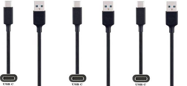 3 stuks OneOne 0,5m USB C kabel. Handige extra korte laadkabel. Oplaadkabel snoer past op Universeel Asus, ZTE,