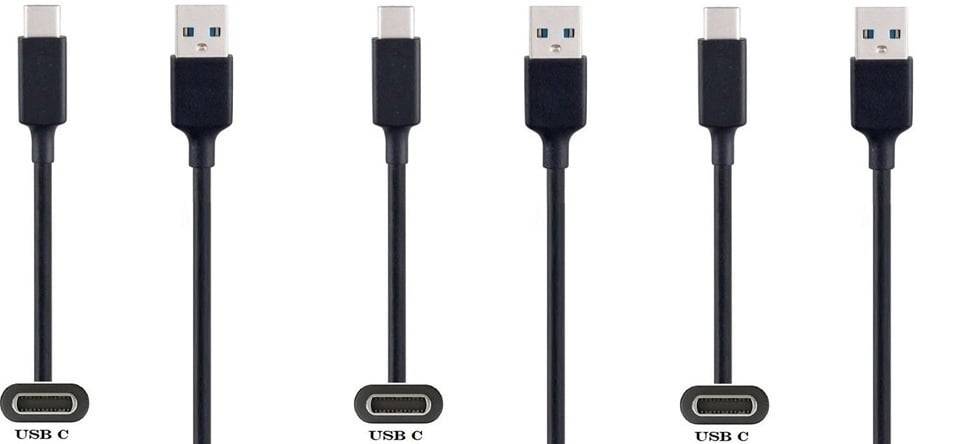 3 stuks OneOne 0,5m USB C kabel. Handige extra korte laadkabel. Oplaadkabel snoer past op Universeel Asus, ZTE,-0