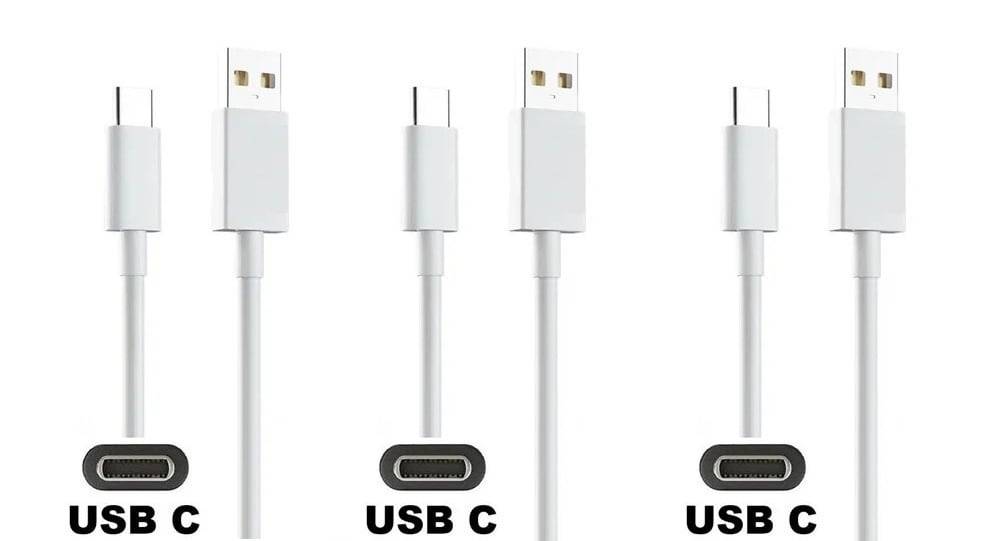 3 stuks OneOne 1,0m USB C kabel. Stevige laadkabel. Oplaadkabel snoer past op Universeel Jabra, JVC, Lotoo, MARSHALL,-0