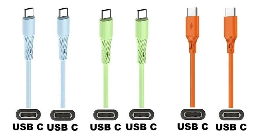 3 stuks USB C naar USB C kabel. 1,0m laadkabel. Oplaadkabel past op Google Pixel 1, 2, 2XL, 3, 3XL, 3a, 3a XL, 4, 4XL,-0