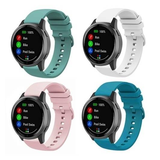 OneOne 4 Stuks Smartwatch bandjes 20mm universeel in trendy kleuren. Voor bijna alle merken smart horloges. Handige-0