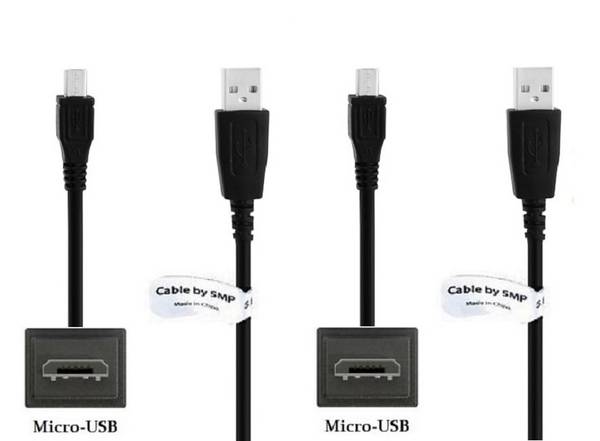 2 stuks OneOne 1,0m Micro USB kabel. Stevige laadkabel. Oplaadkabel snoer past op past op Samsung Galaxy J4 +, J5, J6,