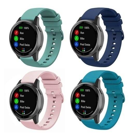 OneOne 4 Stuks Smartwatch bandjes 22mm universeel in trendy kleuren. Voor bijna alle merken smart horloges. Handige-0