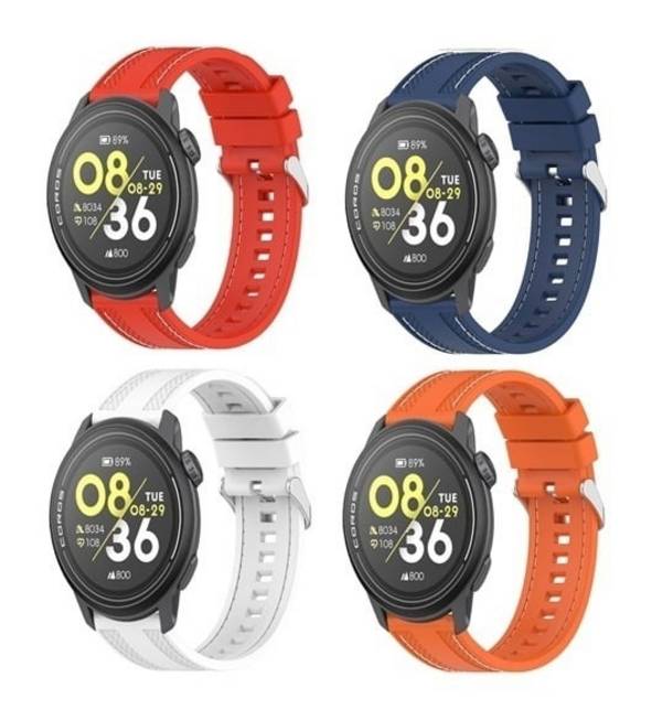 OneOne 4 Stuks Smartwatch bandjes 22mm universeel in trendy kleuren. Voor bijna alle merken smart horloges. Handige